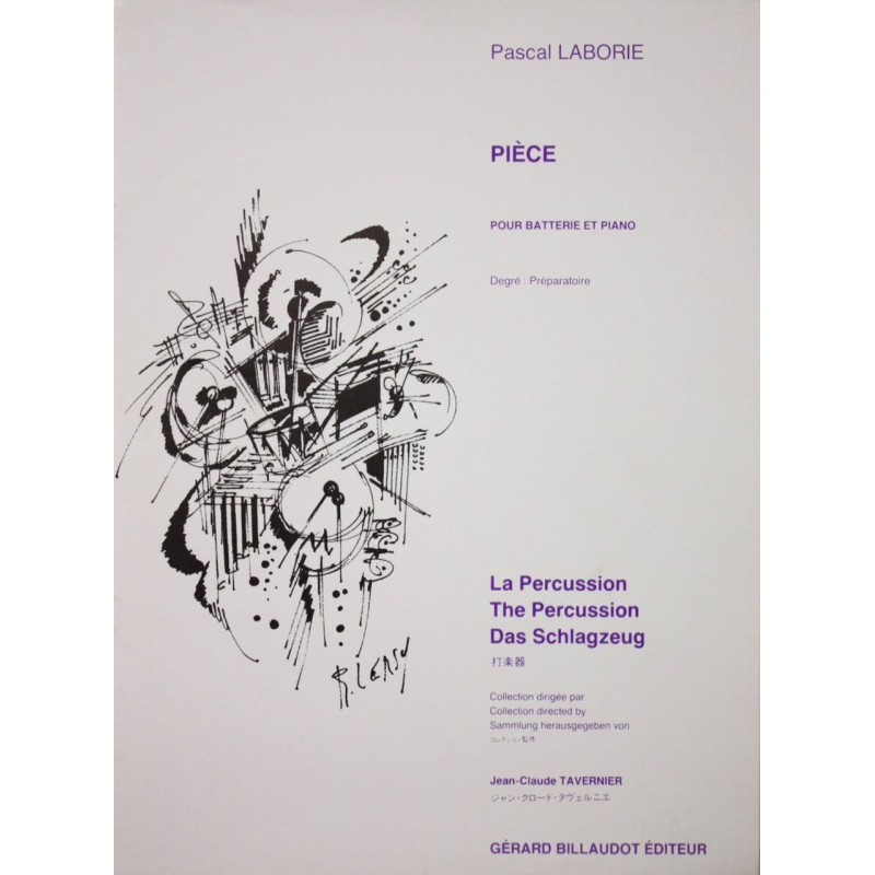 Pièce - Pascal Laborie - pour batterie et Piano