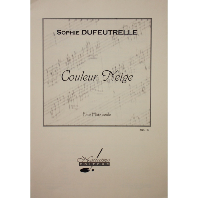 Couleur Neige - Sophie Dufeutrelle - Flûte