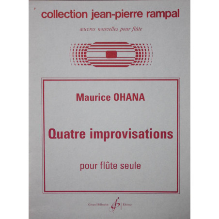 Quatre improvisations - Maurice Ohana - Flûte