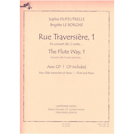 Rue Traversiere Volume 1 - Dufeutrelle/le Borgne - Flute traversière (+ audio)