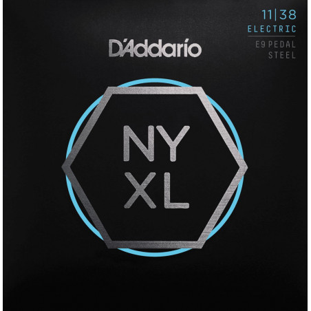 D'Addario NYXL1138PS - Régular Light 11-38 - Jeu de cordes E9 Pedal Steel