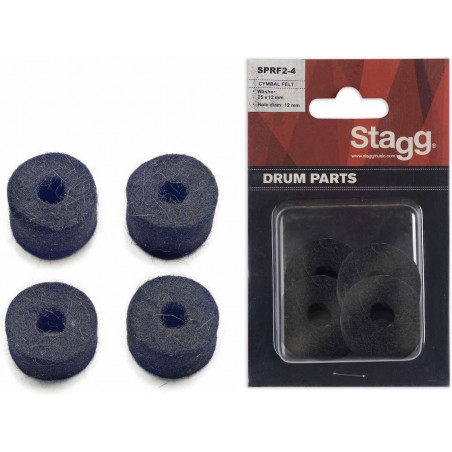 Stagg  SPRF2-4 -  4 x rondelles en feutre pour tilteur de charleston