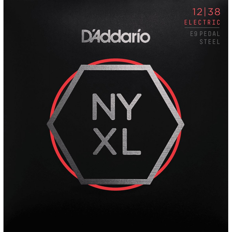 D'Addario NYXL1238PS - Custom Medium 12-38 - Jeu de cordes E9 Pedal Steel