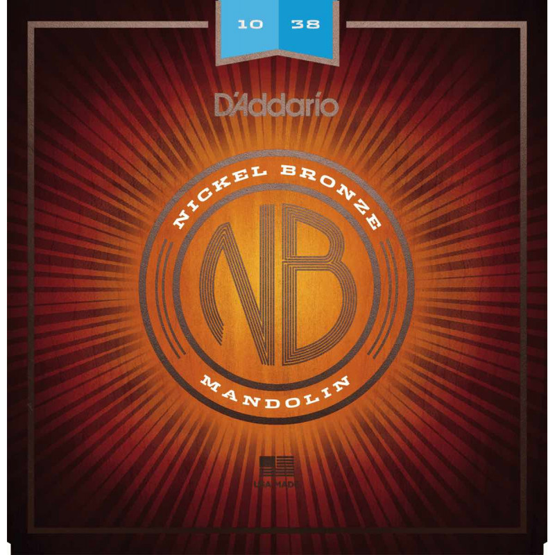 D'Addario NBM1038 light 10-38 - Jeu de 8 cordes pour mandoline