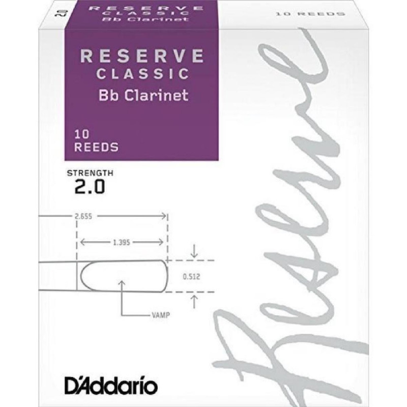 D'addario DCT1020 - Anches clarinette Sib Force 2 Reserve Classic