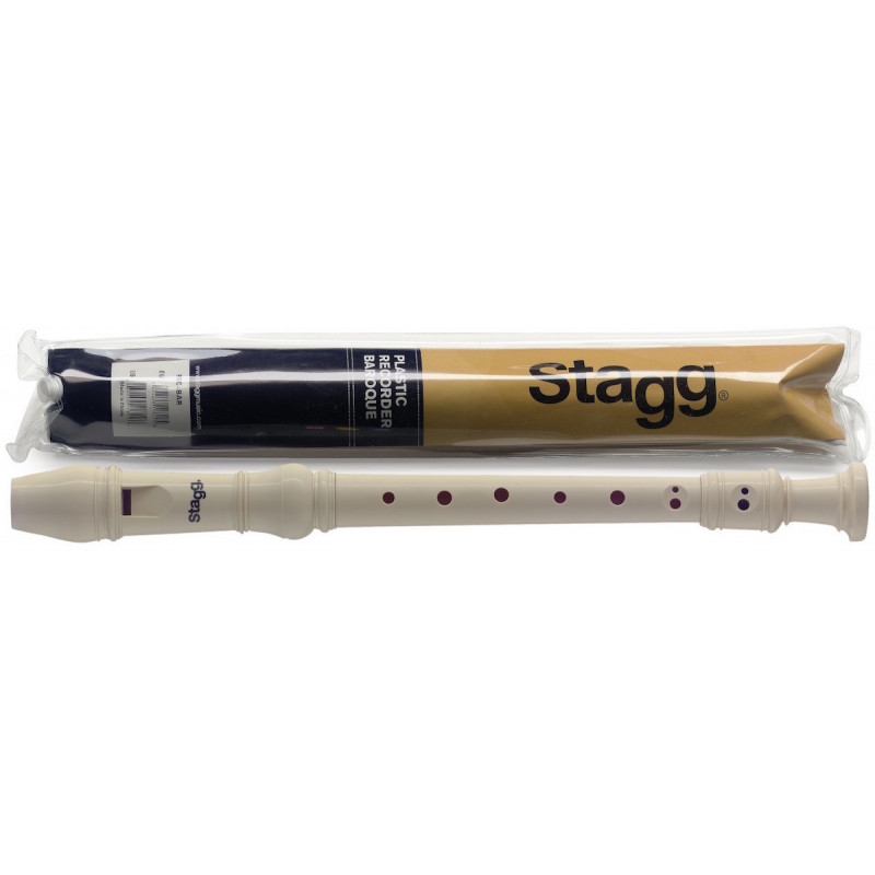 Stagg - Flûte à Bec Soprano doigté baroque crème
