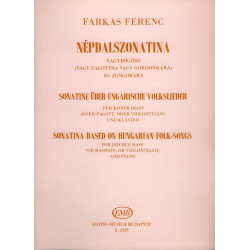 Sonatine über ungarische Volkslieder für Kontrab - Ferenc Farkas - Contrebasse et piano