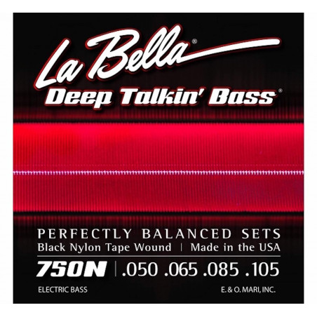La Bella 750N Black Nylon Deep Talking Bass - Jeu de cordes - 50-105