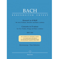 Concerto In D Minor BWV 1043 - Partitions pour 2 violons et piano