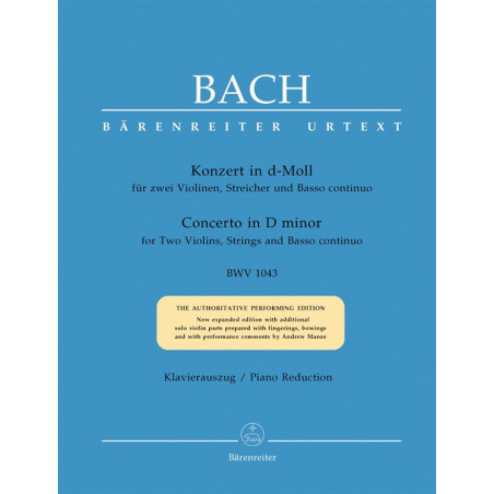 Concerto In D Minor BWV 1043 - Partitions pour 2 violons et piano