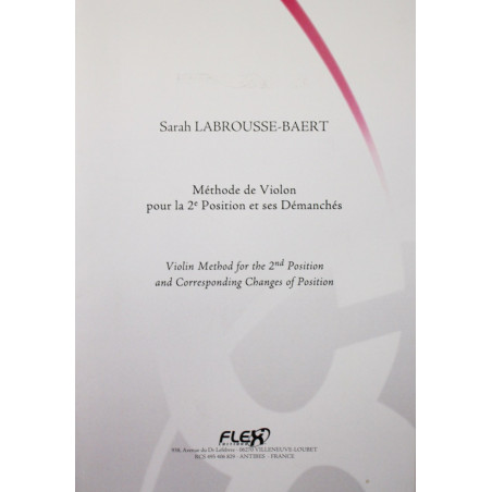 Méthode de violon pour la 2ème Position et ses Démanchés - Sarah Labrousse-Baert