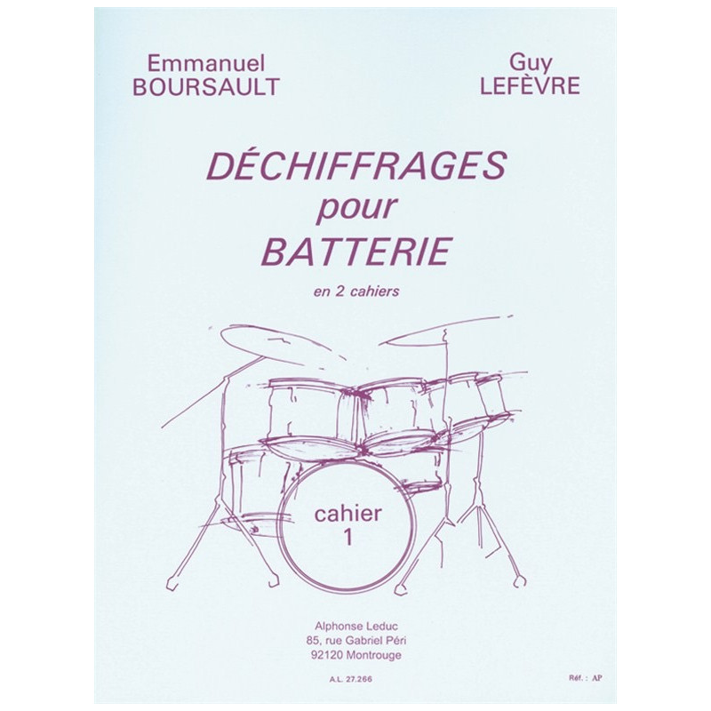 Dechiffrages Pour Batterie - Cahier 1 - Emmanuel Boursault