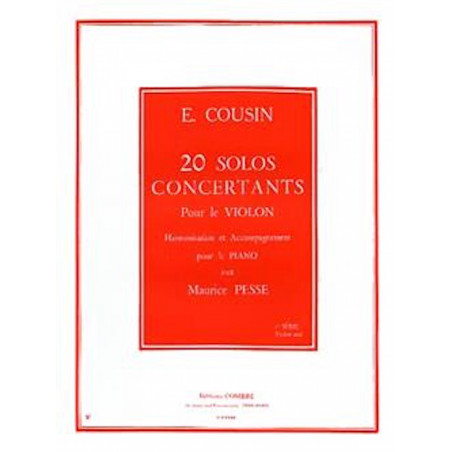 20 solos concertants : 1ère série - Emile Cousin - Violon