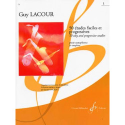 50 Études Faciles & Progressives pour Saxophone Volume 1 - Guy Lacour