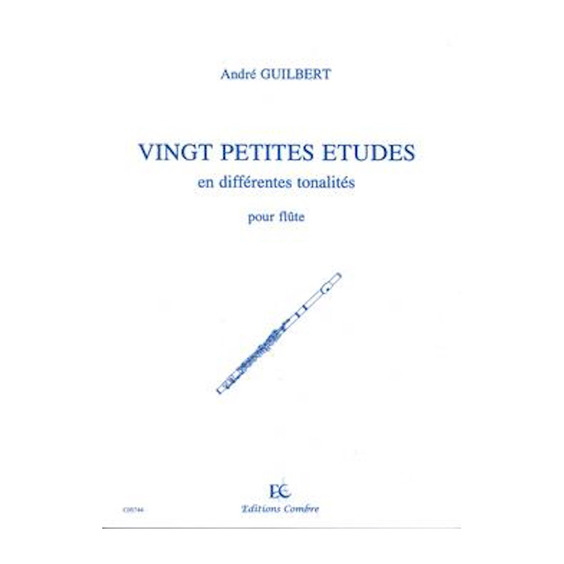 20 petites études en différentes tonalités pour flûte - André Guilbert