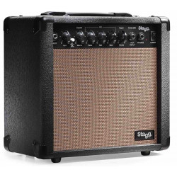 Stagg 15 AA DR EU - Ampli guitare acoustique  avec réverbération numérique, 15 watts