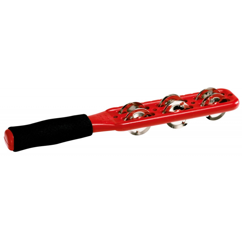 Meinl JG1R - Jingle sticks rouge avec cymbalettes nickelée