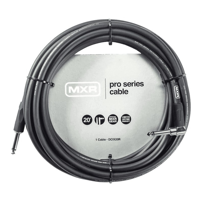 MXR DCIX20R - Câble jack-jack coudé 6m série pro