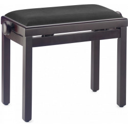 Banquette Piano Stagg PB39 palissandre mat velours noir