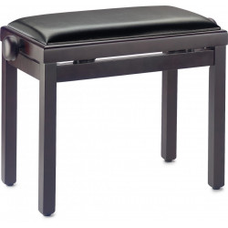 Banquette Piano Stagg PB39 palissandre mat, avec pelote en skai noir