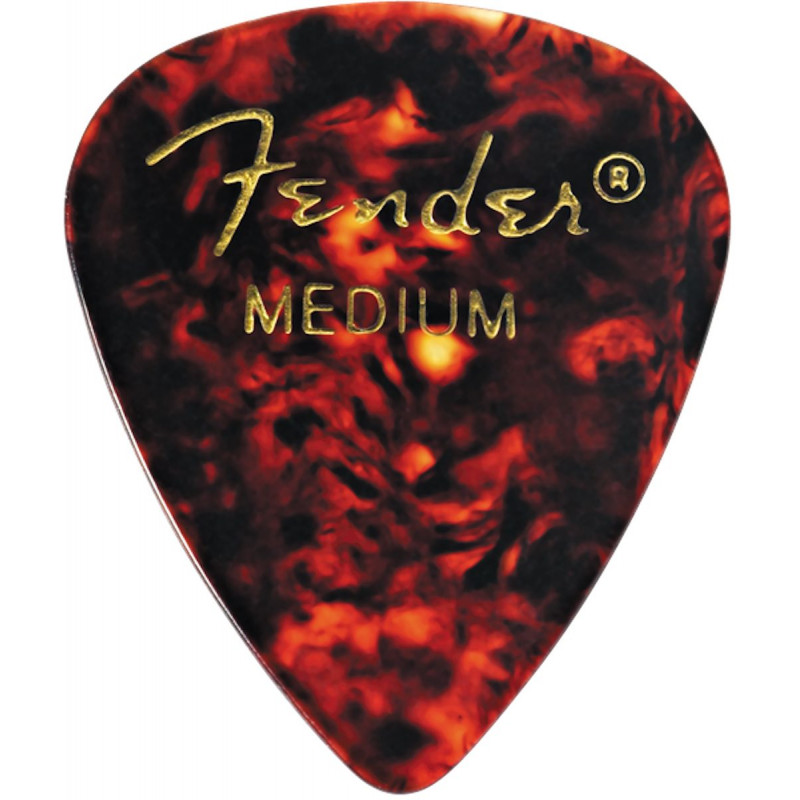 12 Médiator Fender 351 - Medium - finition Shell