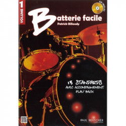 Batterie facile Vol.1 - Patrick Billaudy (+ audio)