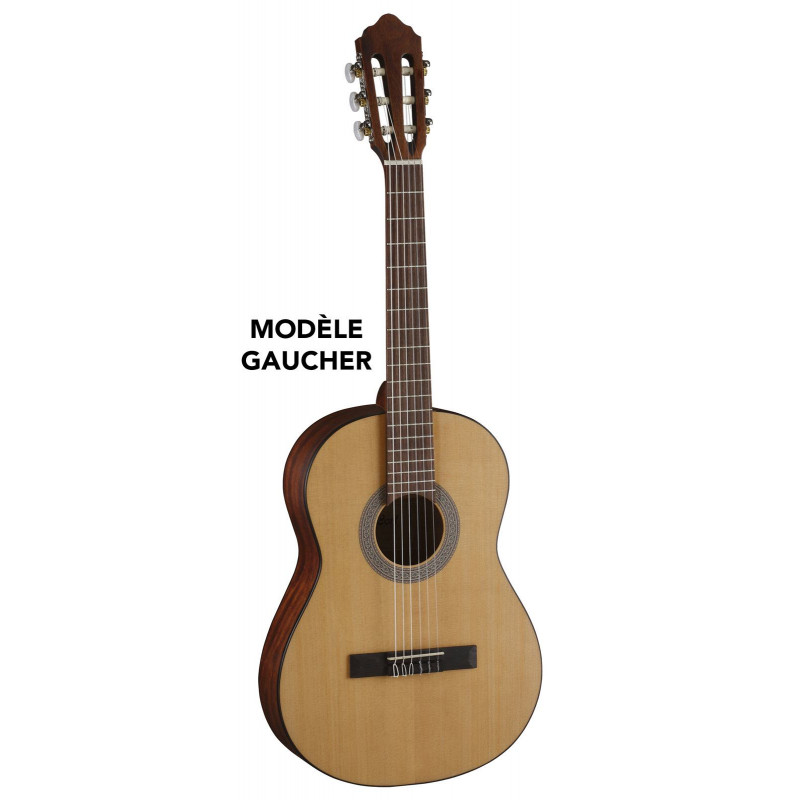 Cort AC70 GBOP - Naturel Pores Ouverts - Guitare classique 3/4 gaucher