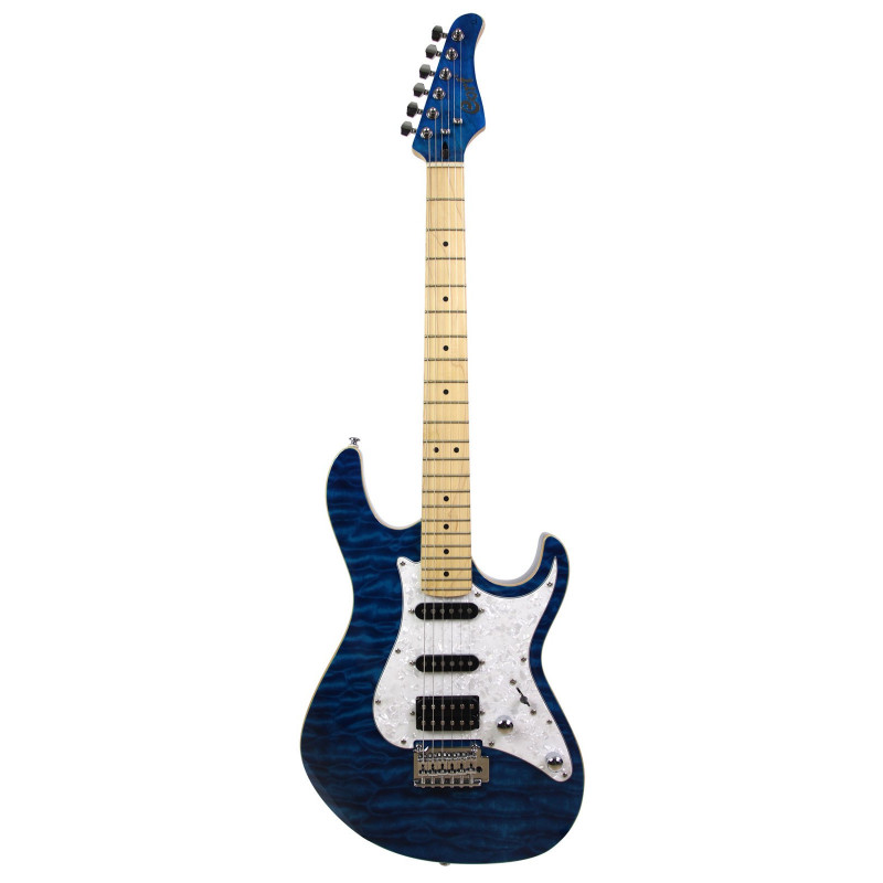 Cort série G - 250 DX - bleu translucide - guitare électrique