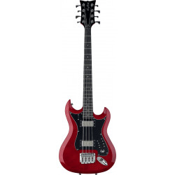 Hagstrom H8II Retroscape - Rouge cerise transparent - Basse 8 cordes