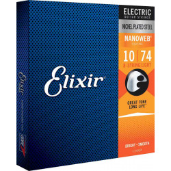Elixir Nanoweb 12062 - Jeu de cordes light guitare électrique 8 cordes - 10/74