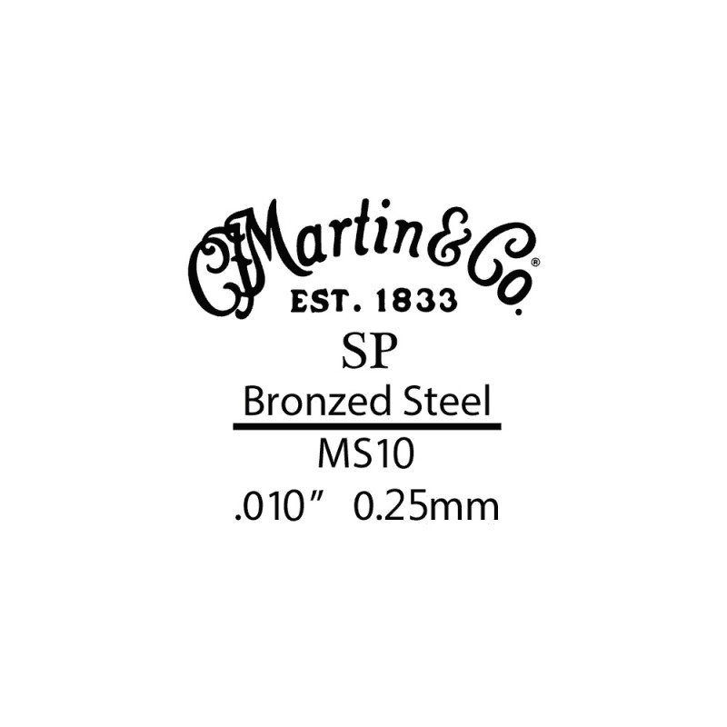 Martin MS10 - Corde Guitare acoustique SP acier tirant 10