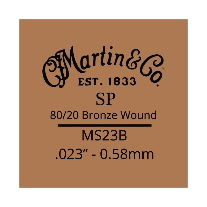 Martin MS23B - Corde Guitare acoustique SP acier tirant 23