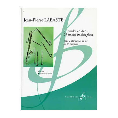 21 Études en duos pour 2 clarinettes en sib - Jean-Pierre Labaste