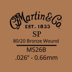 Martin MS26B - Corde Guitare acoustique SP acier tirant 26