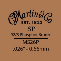 Martin MS26P - Corde Guitare acoustique SP acier tirant 26