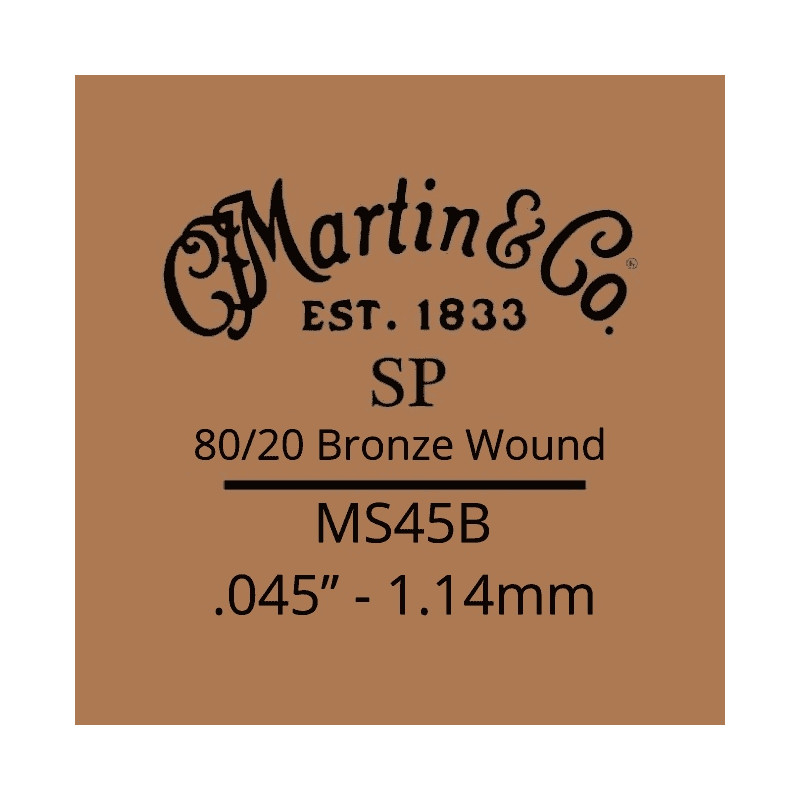 Martin MS45B - Corde Guitare acoustique SP acier tirant 45
