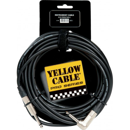 Yellow Cable PROG76D-C - Câble Jack coudé/Jack Neutrik 6m