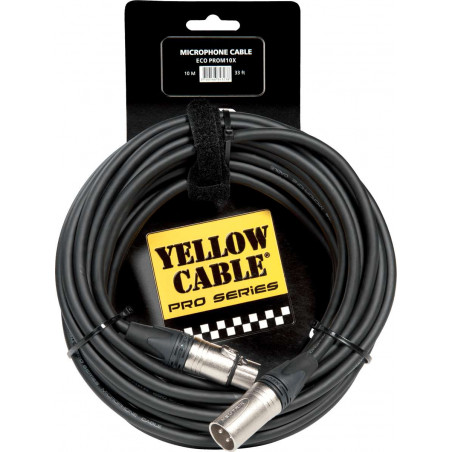 Yellow Cable  PROM10X - Câble XLR mâle/XLR femelle Neutrik 10m