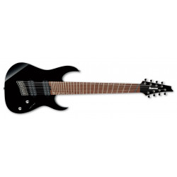 Ibanez RGMS8-BK - noire - Guitare électrique - 8 cordes - multi diapasons