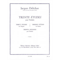 30 Études pour Timbales - Jacques Delécluse - Cahier 3