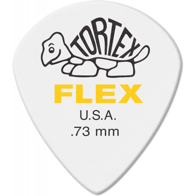 Dunlop 466P073 - 12 médiators Tortex Flex Jazz III XL - 0.73 mm