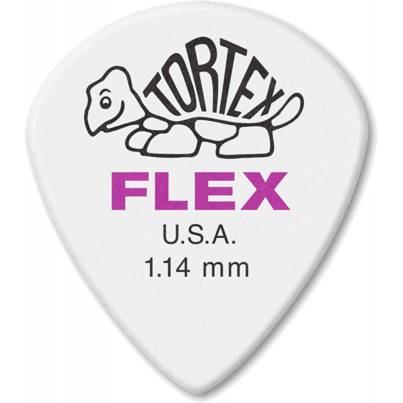 Dunlop 466R114 - Médiator Tortex Flex Jazz III XL - 1.14 mm