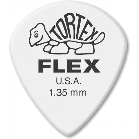 Dunlop 466R135 - Médiator Tortex Flex Jazz III XL - 1.35 mm