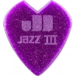 Dunlop 47PKH3NPS - 6 médiators Kirk Hammet Jazz III - Purple Sparkle