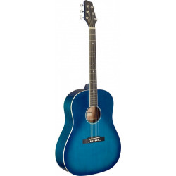 STAGG  SA35 DS-TB  - Guitare acoustique Dreadnought, modèle 4/4 Bleue