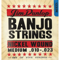 Dunlop DJN1023 - Jeu de 5 cordes banjo - Medium 10-23