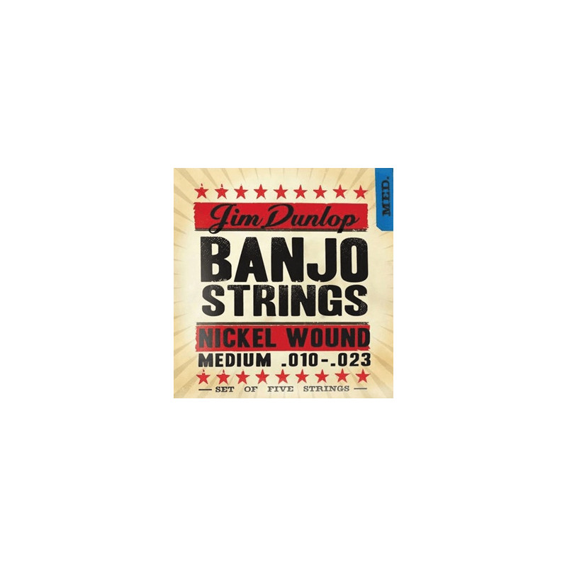 Dunlop DJN1023 - Jeu de 5 cordes banjo - Medium 10-23