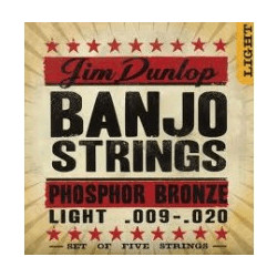 Dunlop DJP0920 - Jeu de 5 cordes Phosphor Bronze banjo - Light 09-20