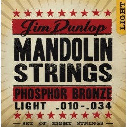 Dunlop DMP1034 - Jeu de cordes Phosphor Bronze mandoline - Light 10-34