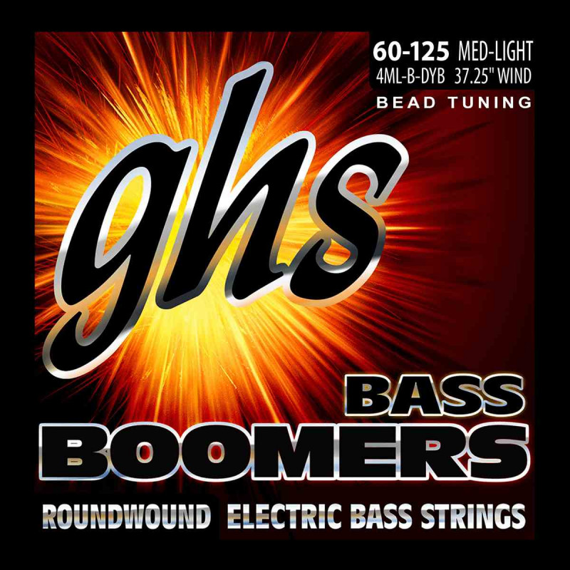 GHS 4ML-B-DYB - Jeu de cordes Basse Boomers - Medium Light 60-125